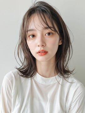 20代30代小顔カット◎透明感カラー×外ハネくびれヘアp川口