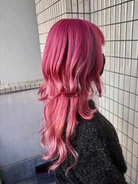 マティーナ ヘアー 池袋(Matina hair) 【ダブルカラー/ピンク/ロングウルフ】池袋美容室