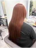 オレンジカラーストレート
