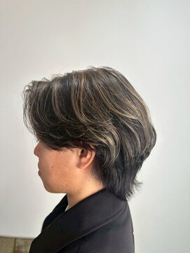 ヘアーワークス ボナ(HAIR WORKS bona.) メンズ ロング ふんわりパーマ