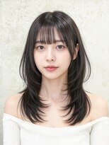 コア 梅田茶屋町店(Core) ミディアムレイヤー 顔周りカット 髪質改善 グレージュ 梅田