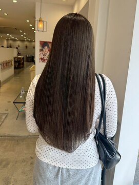 カシータヘアー(Casita hair) 透明感ブラウンアッシュ/ナチュラルストレート/ロング