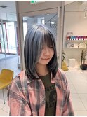 水色アンブレラカラー×ミディアムレイヤー 【由比藤】