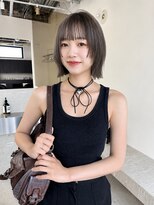 フォト 新宿三丁目(foto) 地毛風縮毛矯正韓国風顔まわりレイヤー小顔ボブ切りっぱなしボブ