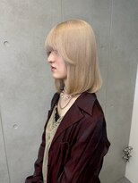 レオクマ 長野(REOKUMA)&nbsp;353. ブロンドカラー/ウルフヘア/前髪/韓国/ツヤ感