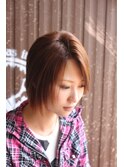 人気のコスメ系ストレートでスッキリ☆ラウンドストレートボブ
