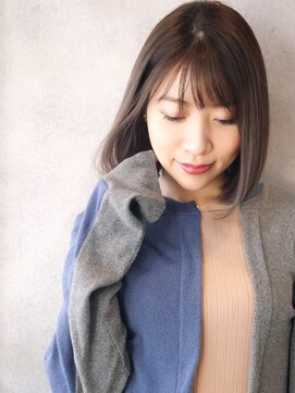 ヘアサロンM 新宿 ハイライトラベンダーグレージュボブ