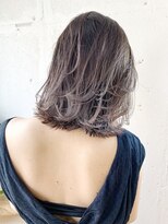 ヘアーワークス ヘルム 渋谷店(HAIR WORKS HELM)&nbsp;ラベンダーグレーハイライト　HELM渋谷/渋谷駅　美髪