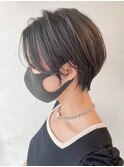 ナチュラルショート_ミニウルフテラコッタくすみブルー_ba338632