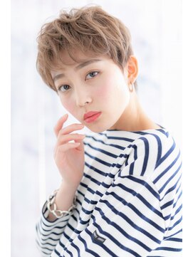 ミック 日暮里店(miq) ハイトーンで個性的★大人かっこいい金髪ボブショートc1