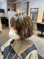 ギフト ヘアー サロン(gift hair salon)&nbsp;ボブニュアンスパーマ×ハイライト