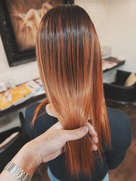 ボアップ(boappu) #バレイヤージュ#オレンジカラー#オレンジベージュ