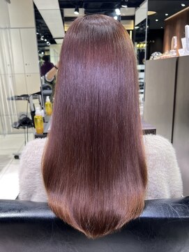フォルテ 掛川店 髪質改善　縮毛矯正　ベビーピンク　ニュアンスカラー