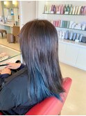 インナーカラー×ブルー