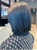 ブルーグラデーション_ハッシュカットフルバング_ba475041