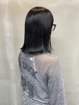 フレーム なんば店(FRAME)&nbsp;△ブルーブラック×ぱつっとロブ