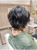 ショート甘ゆるパーマ