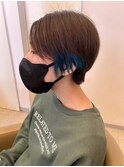 イヤリングブルー