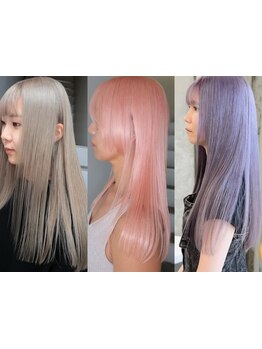 TOKIO取り扱い◎ブリーチ必須のハイトーンカラーでも、ダメージ補修でツヤ髪に♪ダブルカラー/ケアブリーチ