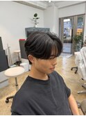 MEN’S HAIR/ブルーブラック/フェザーパーマ/船橋