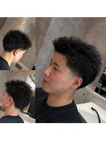 メグロバーバーショップロッポンギ 目黒六(MEGURO BARBER SHOP 6PPONGI)&nbsp;テーパーフェード/スパイキーショート