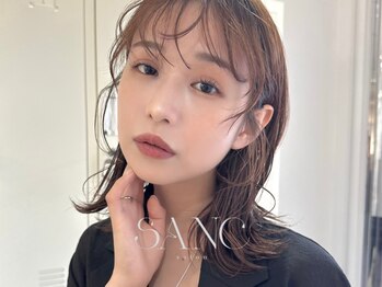サンク(SANC)の写真/【四ツ橋・本町・西大橋・心斎橋】抜け感をつくるニュアンス＆ウェーブパーマで自然体なのにお洒落見え◎