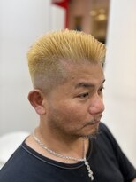 ヘアーライズ 池袋東口店(hair RISE)&nbsp;スキンフェードハイブリーチブロンドゴールド30代40代50代