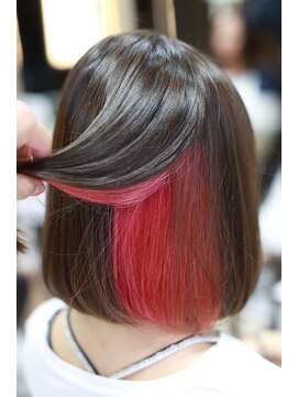 プライズ 錦糸町北口店(prize) インナーカラー/ワンレンボブ/派手髪カラー 錦糸町北口