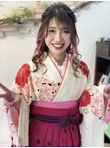 卒業式ハーフアップ