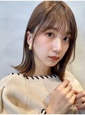 【GARDEN荒井夏海】簡単スタイリング外ハネロブ×ココアベージュ