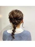 編みおろしヘアセット☆