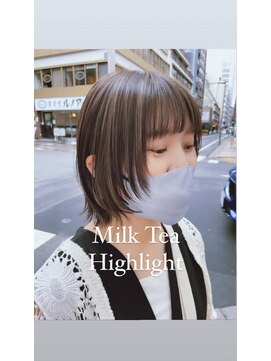 マージュ ギンザ(marju GINZA) ミルクティーハイライト レイヤーボブ