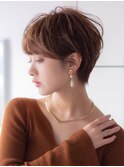 青山 表参道 ショートヘア 髪型 30代40代 チョコレートブラウン