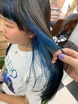 フリースタイル(Free Style)&nbsp;ブルー×ブラック インナーカラー《筑西市フリースタイル》