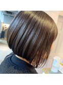 さらツヤ前下がりワンカール大人ミニボブ美髪【カミケン清明店】