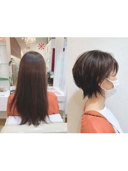 立体感のある小顔ショートヘアで若々しい印象に♪丁寧なカウンセリングで,髪質を見極め,理想のスタイルへ◇