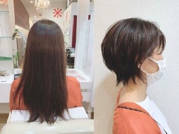 アリビオ 岸本店の写真/立体感のある小顔ショートヘアで若々しい印象に♪丁寧なカウンセリングで,髪質を見極め,理想のスタイルへ◇