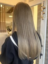 ポジ(poji)&nbsp;ミルクティーベージュカラー　ケアブリーチカラー　ミディアム