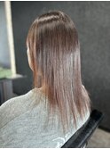 30代40代、ナチュラルストレート無造作セミロング