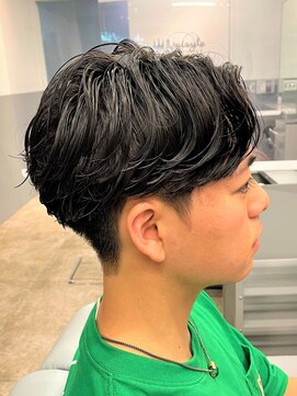 ノイセル 心斎橋(Noisyle) guest snap 刈り上げセンターパート×ニュアンスパーマ