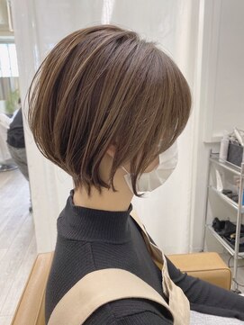 ハノン バイ リンクス 大宮(Hanon by LINKTH) 【大宮 Hanon】丸み/くびれショート/ボブルフ/シルキーベージュ