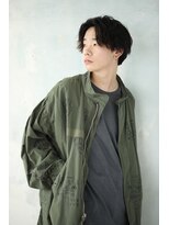 プティパ 水戸内原店(petit-pas) MEN'S HAIR センターパート×波巻き×ツイストスパイラル