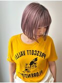 ボブ×ピンクゴールド