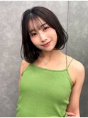 くびれヘア/顔周り/韓国/カラー/レイヤーカット/前髪/錦糸町ボブ