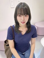 ジーナリア(Xena ria)&nbsp;《袴田》ブリーチなしWカラー/ミディアムレイヤー/オリーブ