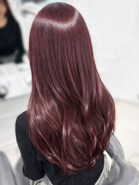 エアー 青山(AIR) ワインレッド/ボルドーカラー/赤髪/ブリーチなしダブルカラー