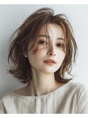 ミディアムレイヤー　白髪ぼかし　白髪染め　40代50代60代