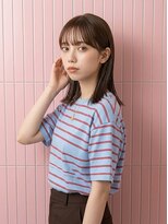 ヘアーサロン 6(hair salon)&nbsp;シースルーバング×ツヤストレートミディアム