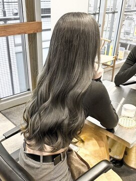 アルボ バイ ミラ 心斎橋(ARVO by MILA) 心斎橋/レイヤーカット/ダブルカラー/オリーブベージュ