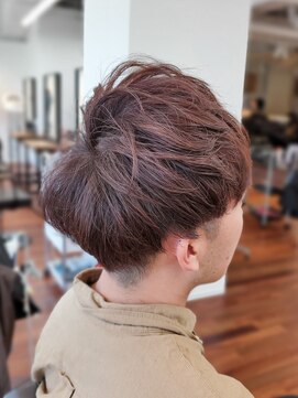 グランルッソ 岡山駅前(GRAN LUSSO) ツーブロックマッシュショート×ピンクブラウン